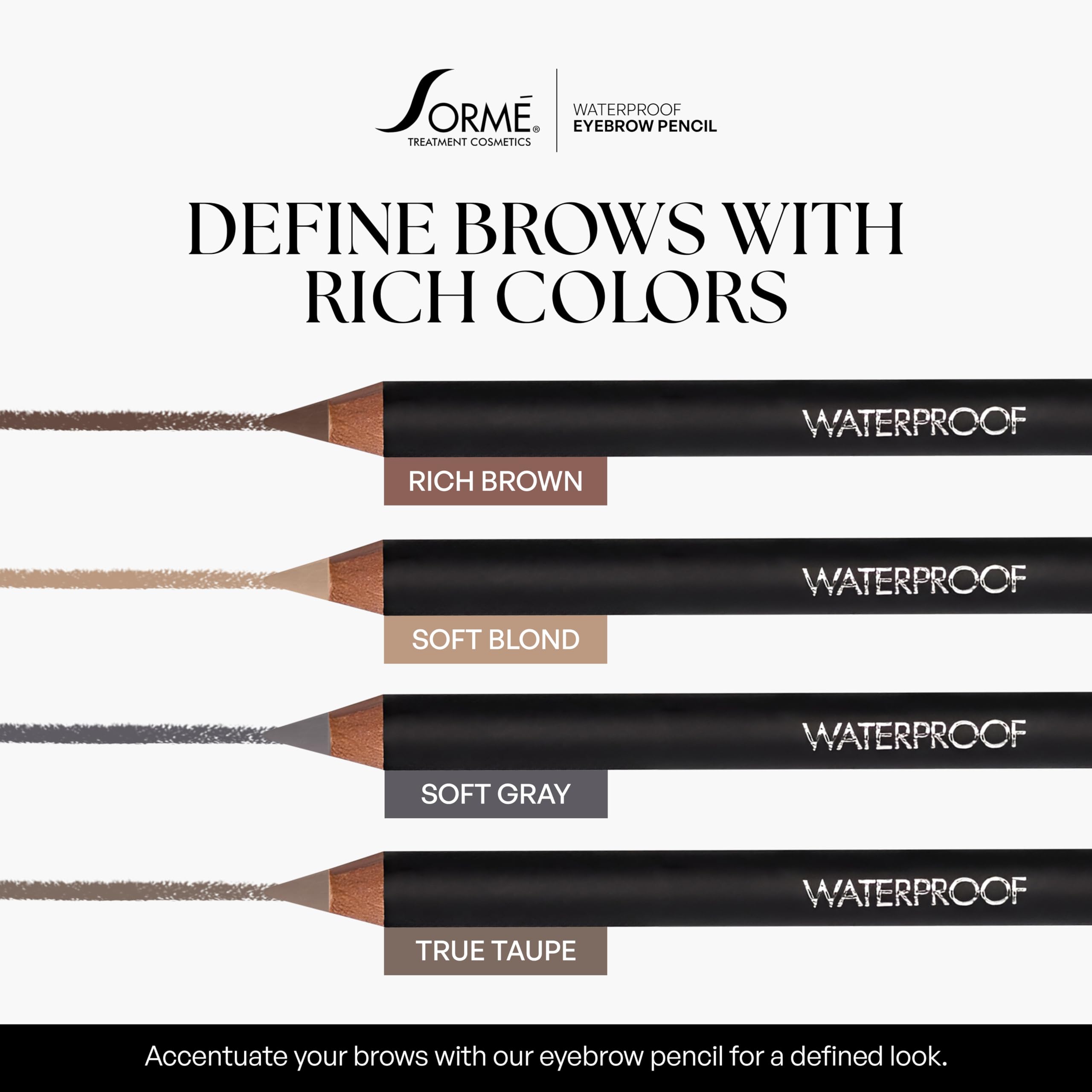 SORMÉ lifestyle image applying pencil to brows for quick grooming