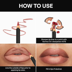 SORMÉ lip application in use showing exact lining and comfortable wear