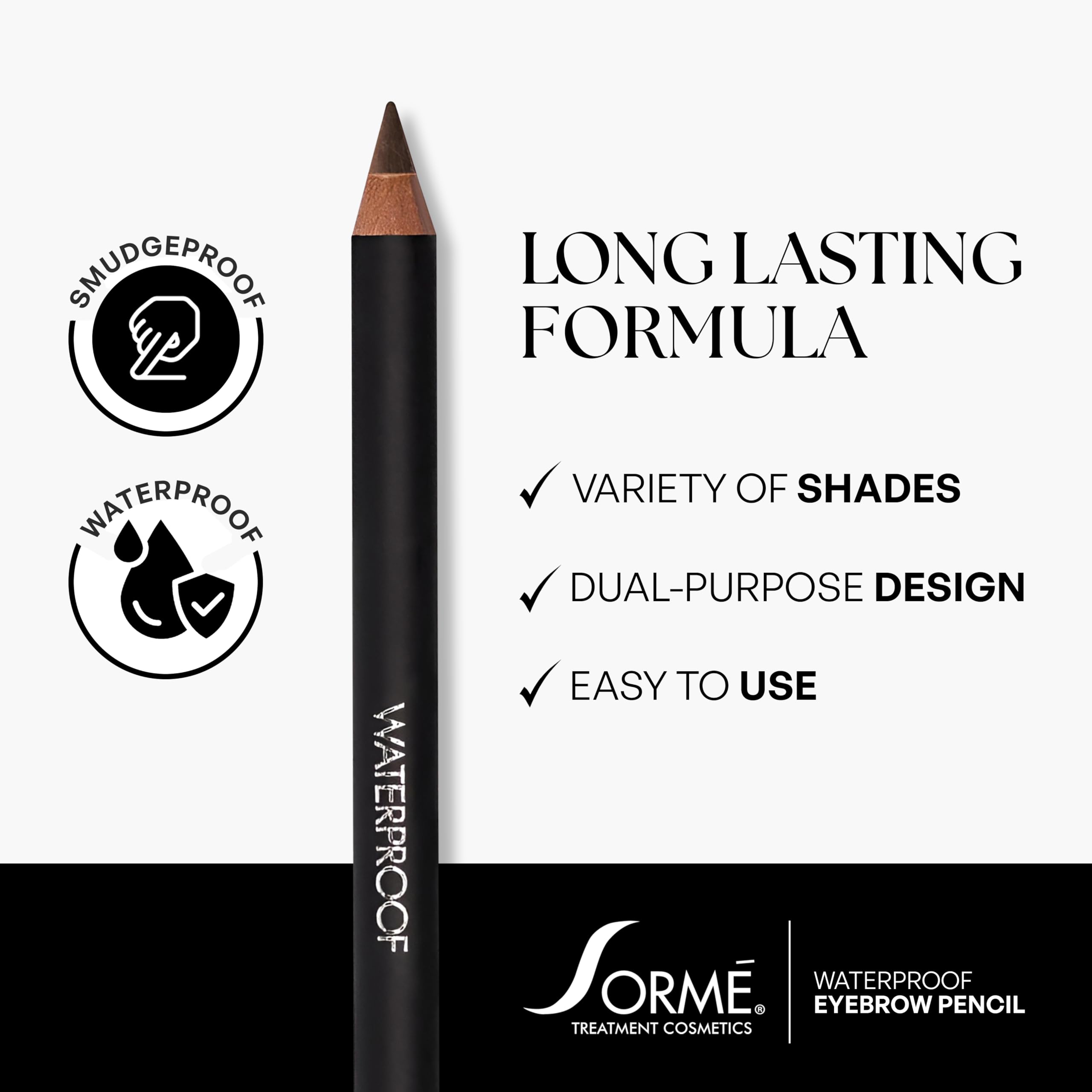 SORMÉ pencil beside sharpener showing size and on-the-go convenience