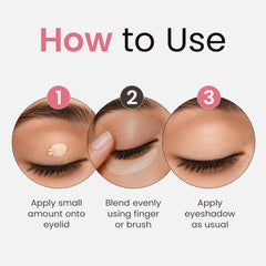 SORMÉ before-and-after eyelid showing neutralized tone and smoother canvas