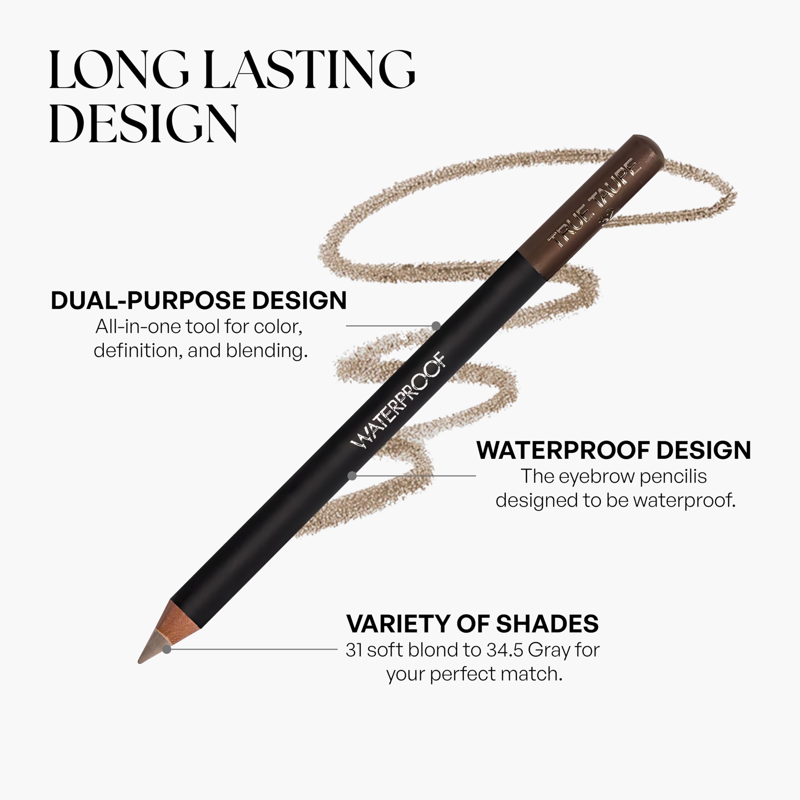 SORMÉ spoolie brush detail blending brow color for a soft, natural finish benefit