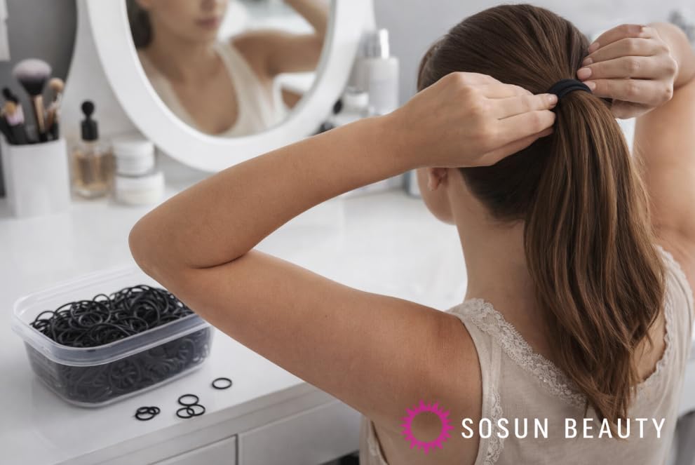 Sosun Beauty sturdy container stored on shelf for tidy salon or home use