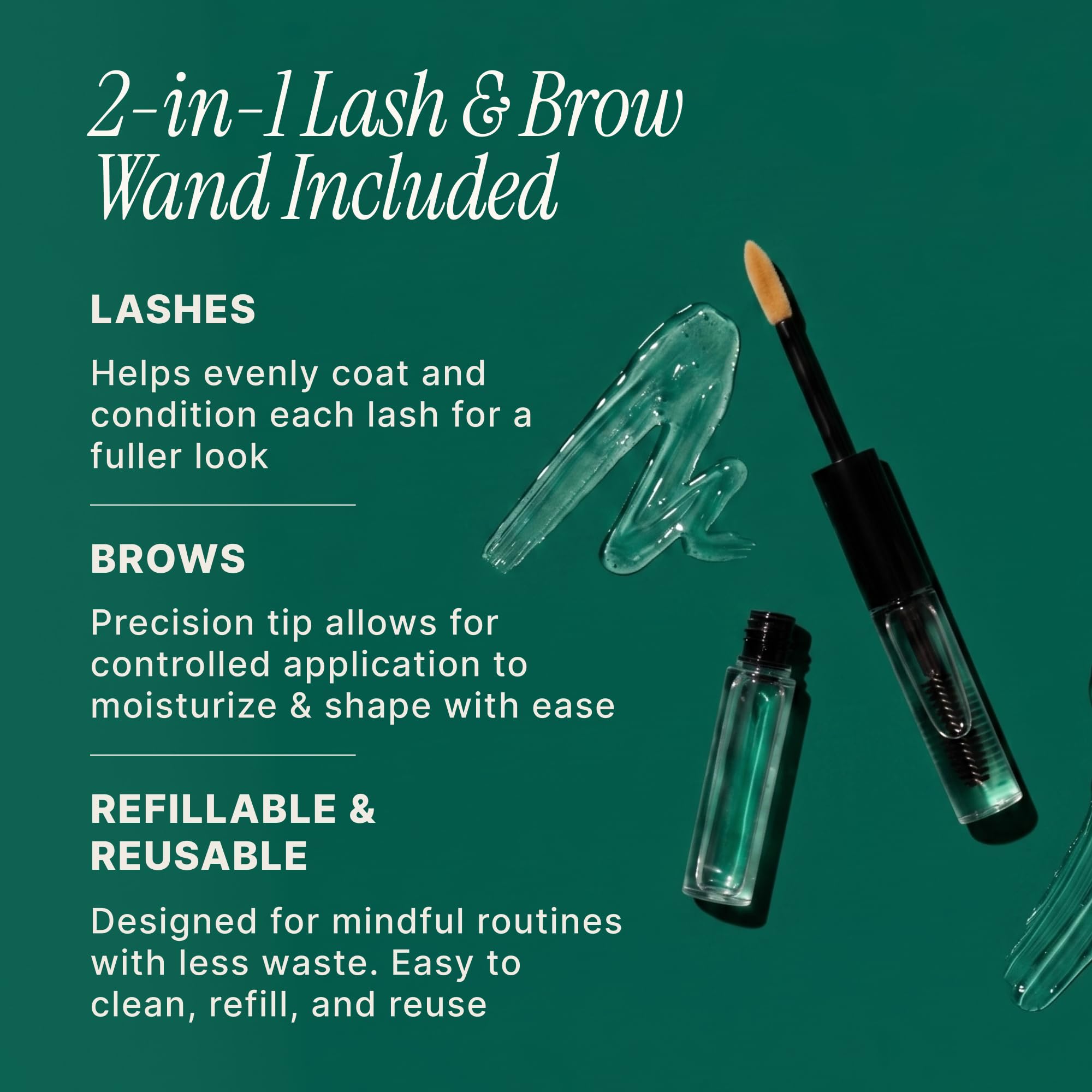 SOULSATION eyelash kit laid out with wand, brush, funnel and vials for easy use