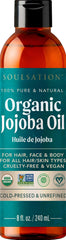 SOULSATION front bottle photo showing label and organic certification benefits