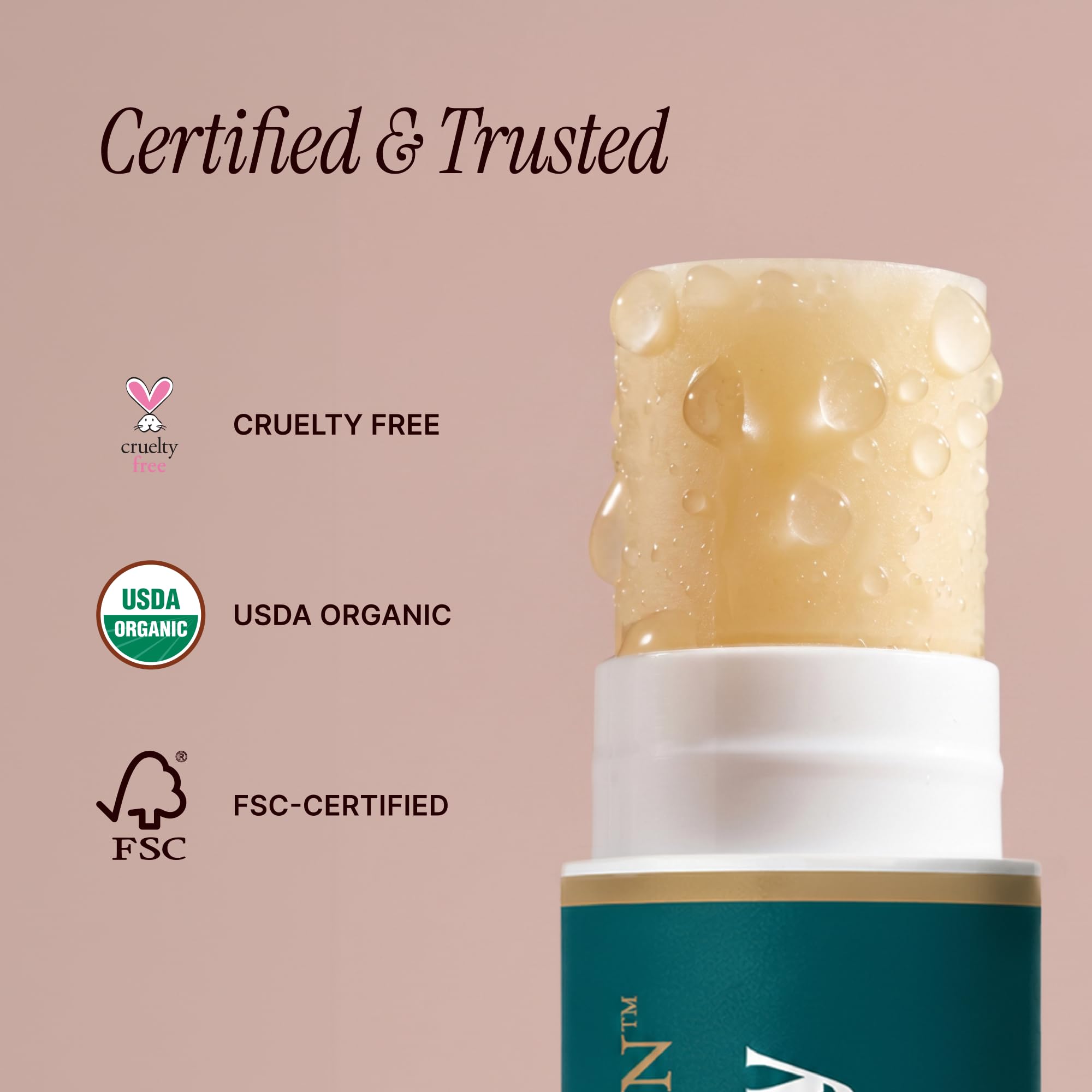 SOULSATION single tube close-up label highlighting organic certification and clarity