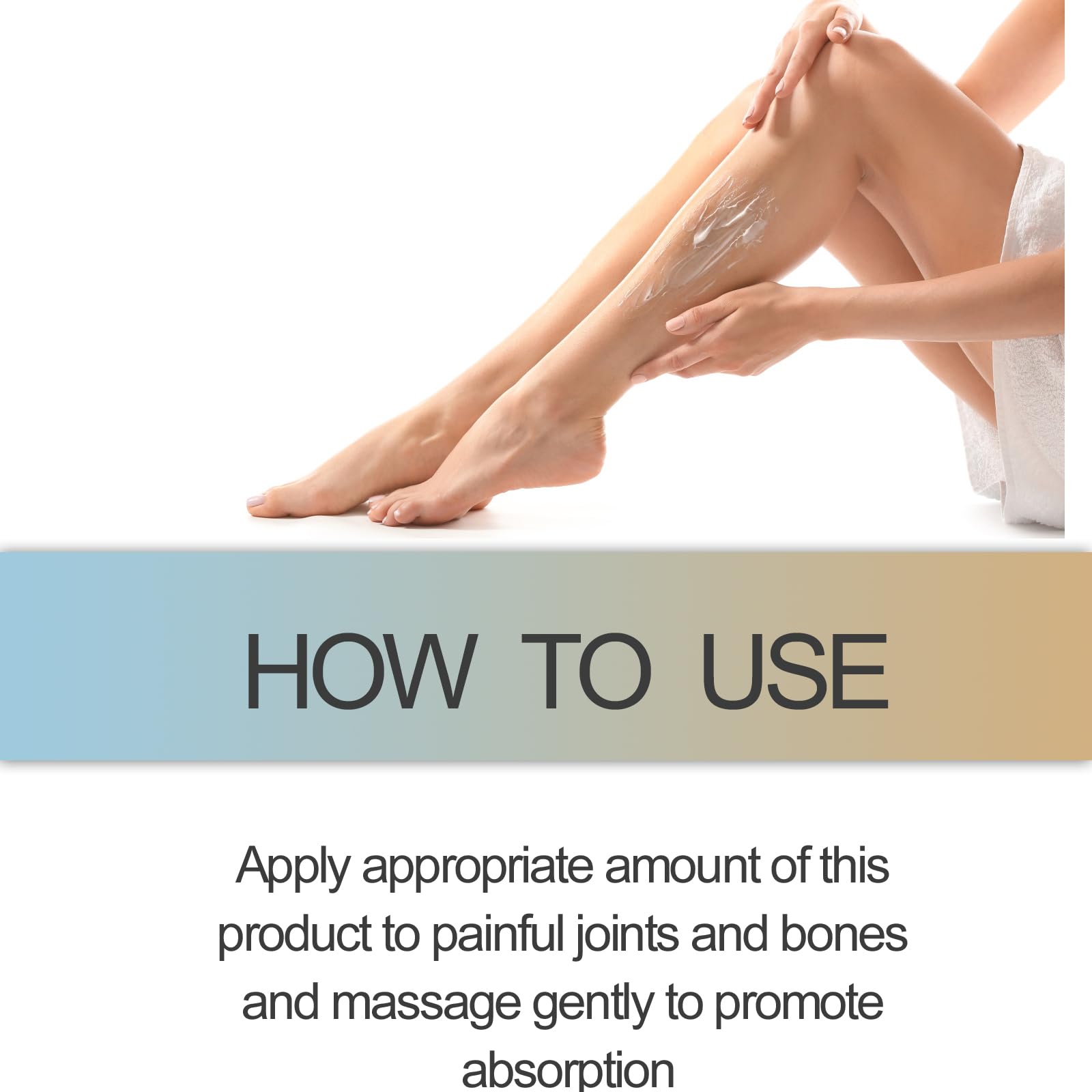 South Moon applied on thigh during massage demonstrating targeted smoothing and mobility benefit