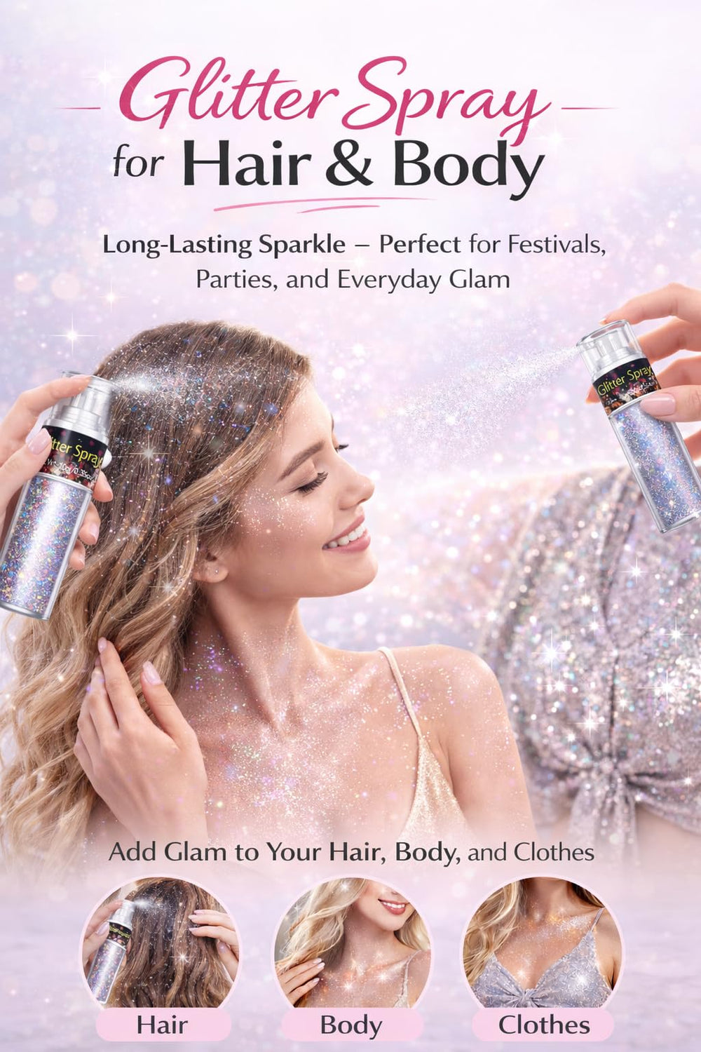 Sovano applied as hair highlights illustrating light-reflecting shimmer