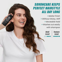 SOVONCARE applying powder to roots with fingers for instant volume