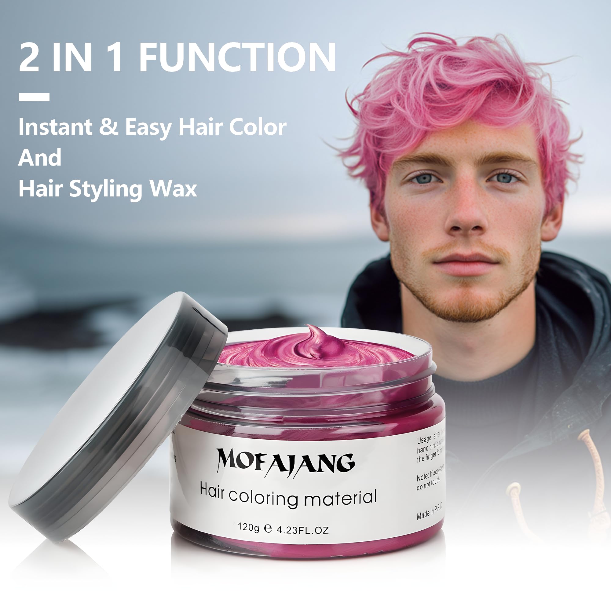 SOVONCARE styling hair with light pink wax to show textured, sculpted finish