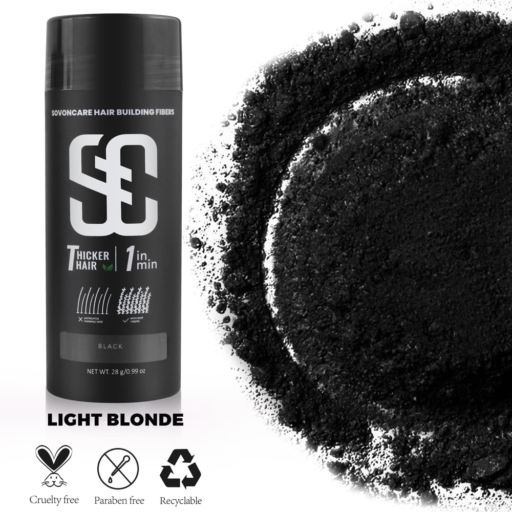 SOVONCARE powder on comb demonstrating easy targeted application