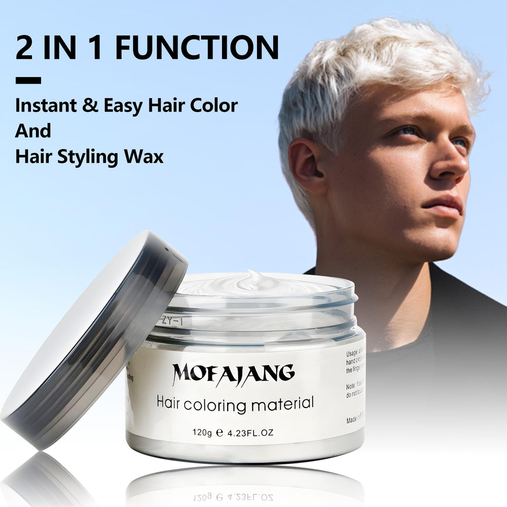 SOVONCARE styling white wax on spiked hair showing strong hold
