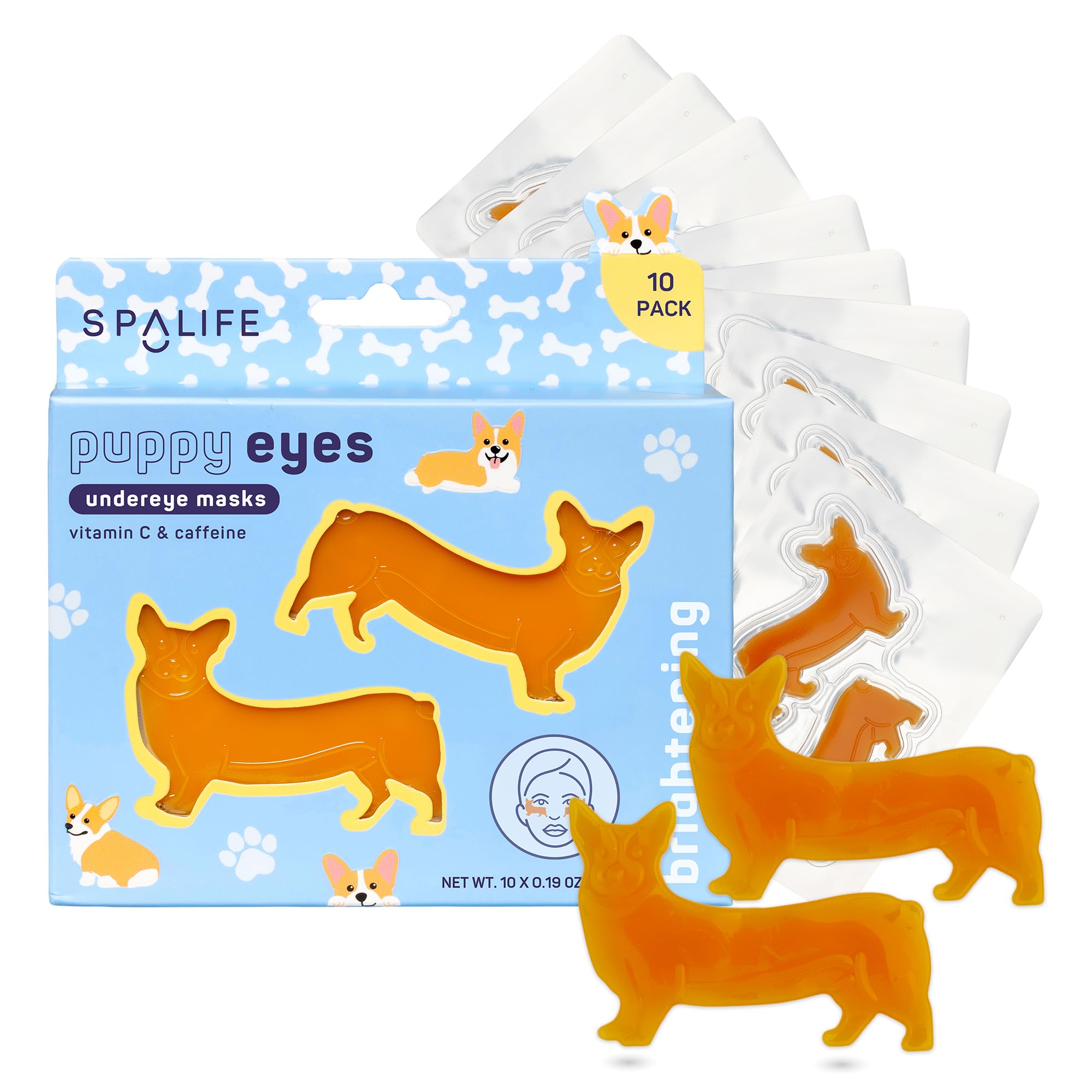 SpaLife corgi pack front view showing playful design and product benefit