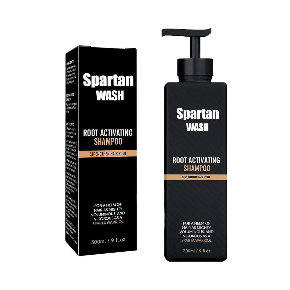 SPARTAN WASH front bottle view showing clean packaging and size benefit