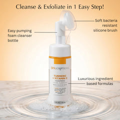 SpaScriptions foam texture closeup illustrating light foaming action for effective cleansing