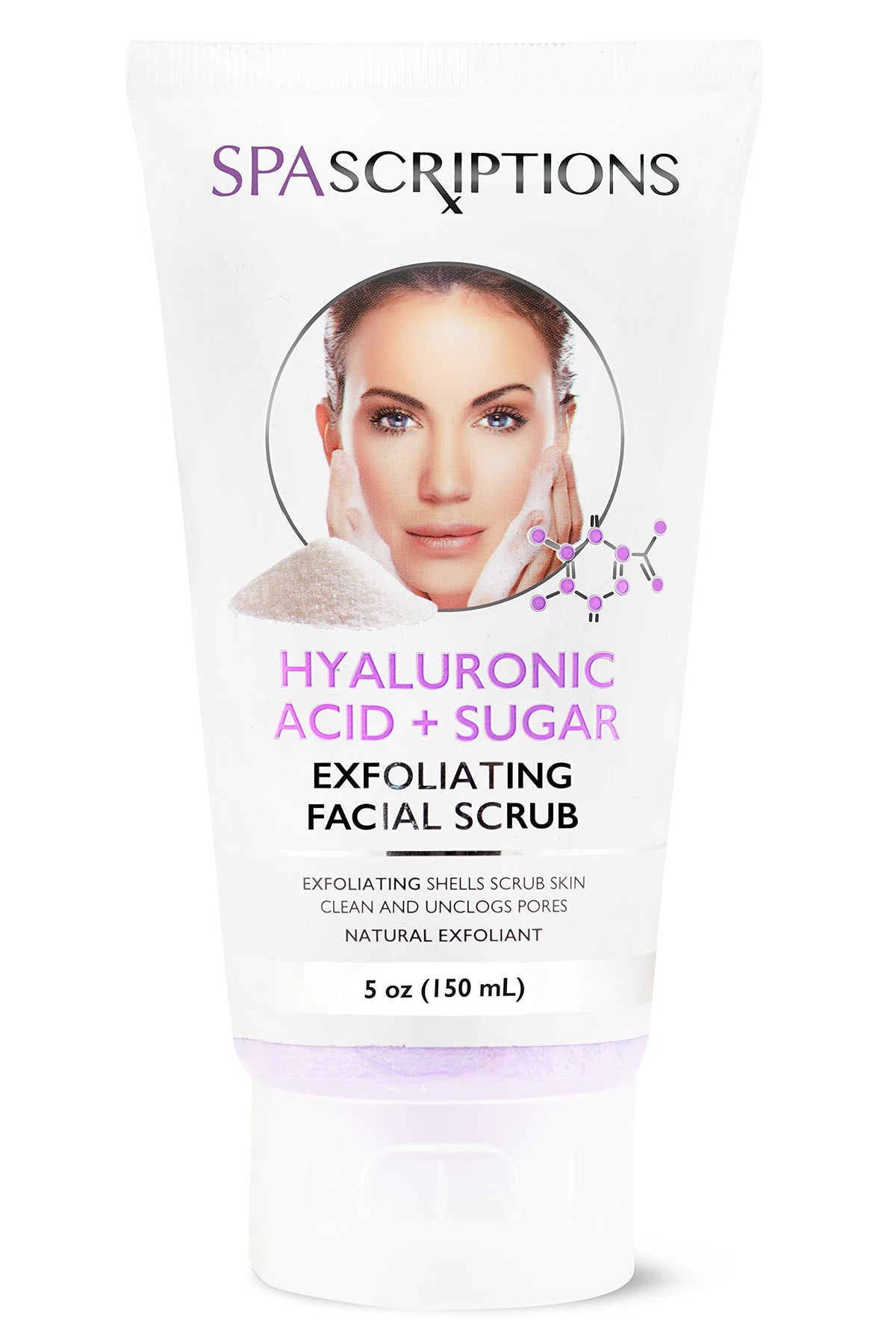 SpaScriptions front packaging showing 5 oz tube and hydrating benefits