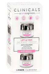 SpaScriptions front view of day and night jars showing packaging and convenience