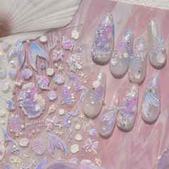 Spebozy mermaid sticker sheet front showing variety and easy selection benefit