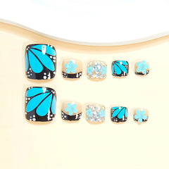 Spebozy rhinestone cluster showing glossy shine and added sparkle for dressed-up pedicures
