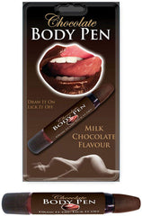 Spencer & Fleetwood front packaging showing milk chocolate body pen and gifting appeal
