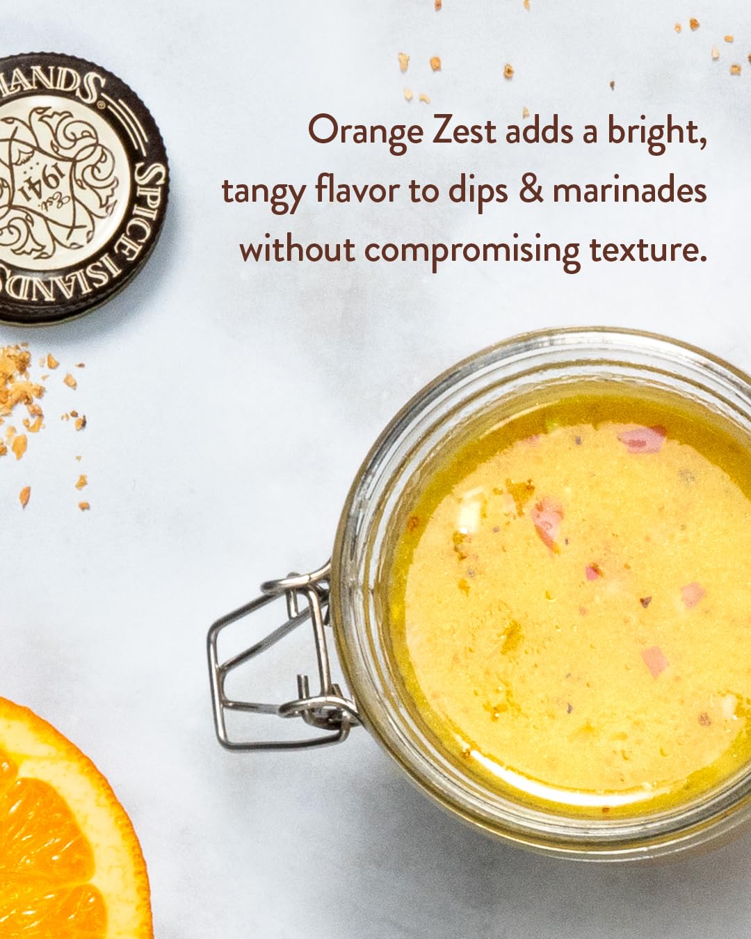 Spice Islands orange peel in baking scene enhancing cakes and cookies