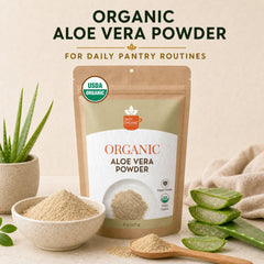 SPICY ORGANIC measured scoop of powder demonstrating portion control