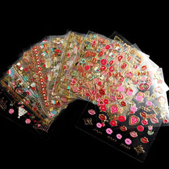 SPLOCUDU detailed 3D sticker texture in gold and red offering visible depth