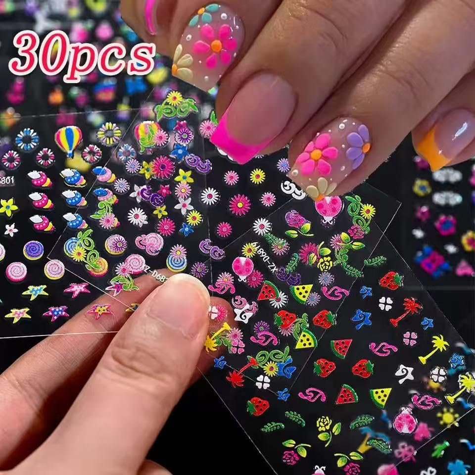 SPLOCUDU sticker applied on painted nail for easy use
