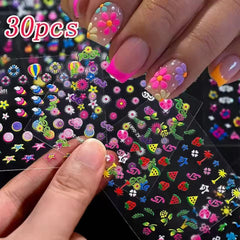 SPLOCUDU sticker applied on painted nail for easy use