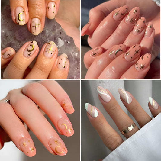 SPLOCUDU close-up of gold floral sticker detail for precise nail accents
