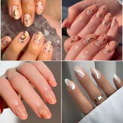 SPLOCUDU close-up of gold floral sticker detail for precise nail accents