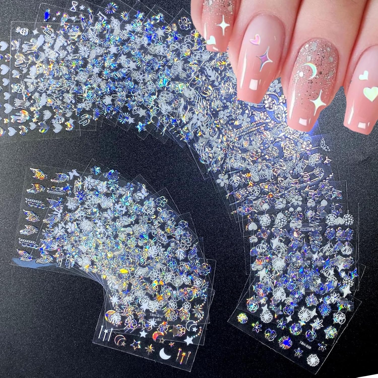 SPLOCUDU front packaging showing 30-sheet aurora flower stickers for varied designs