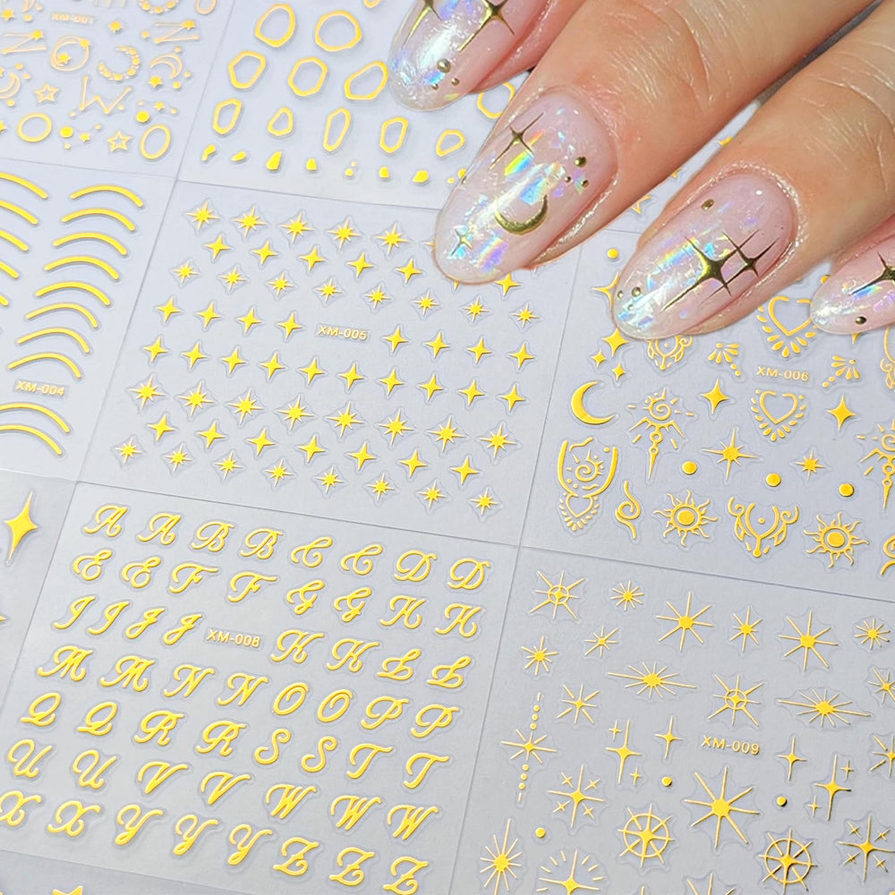 SPLOCUDU stickers applied on acrylic nail demonstrating polished look and salon-quality finish