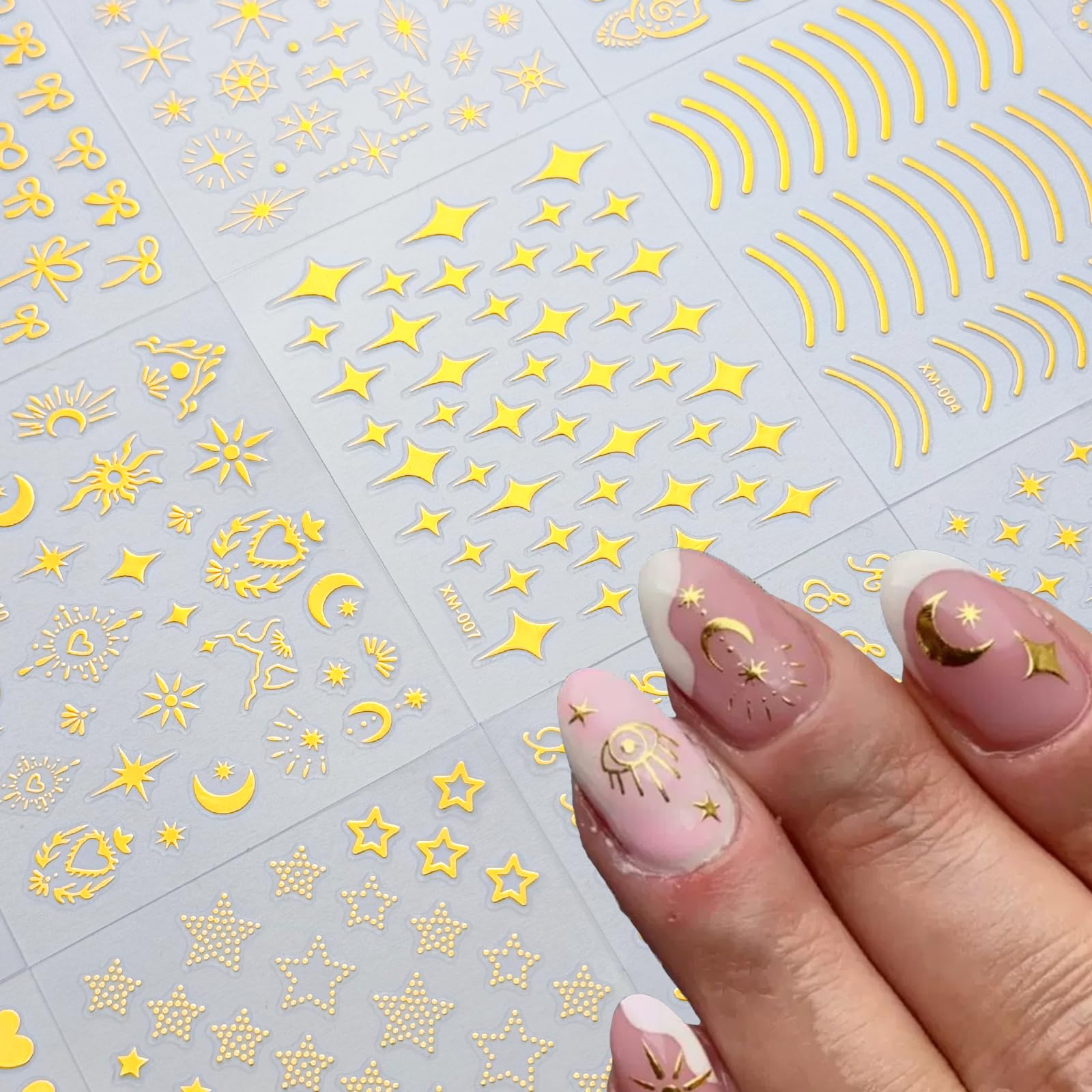 SPLOCUDU close-up of sticker sheet lines and stars showing precise details and easy peel-off