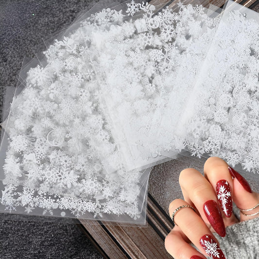 SPLOCUDU close-up of white snowflake decal texture highlighting fine detail and depth