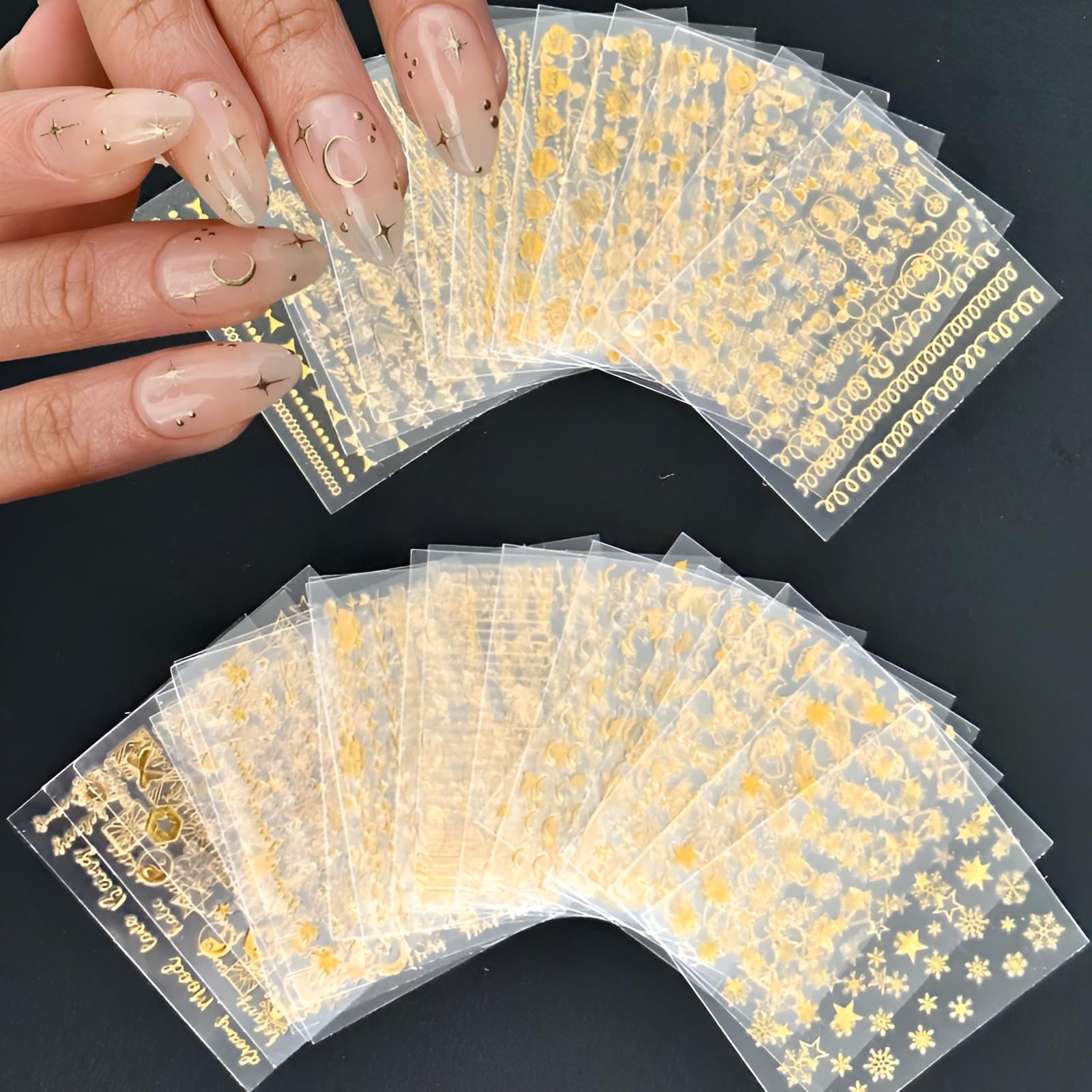 SPLOCUDU sheet beside fingers showing scale and sizing for nail planning