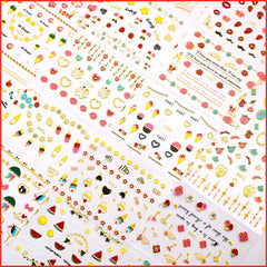SPLOCUDU stickers applied on acrylic nail demonstrating salon-ready finish