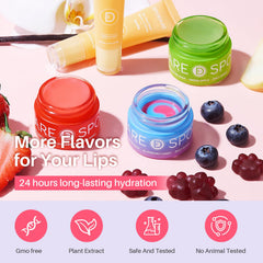 SPODARE lip mask on a nightstand beside pillow showing overnight routine and restorative benefit