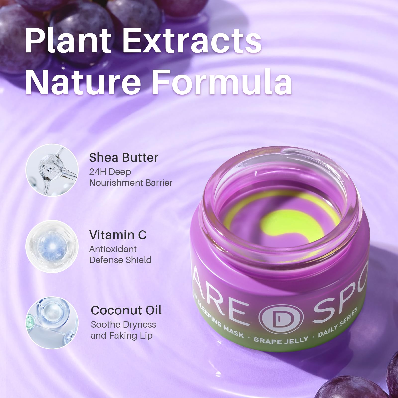 SPODARE dual-color balm swirl displayed to show cosmetic design and nourishing finish