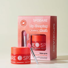 SPODARE jar on bathroom vanity at night suggesting bedtime treatment routine benefit