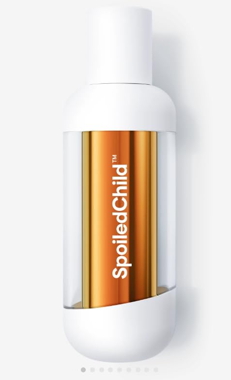 SPOILEDCHILD front bottle shot showing serum packaging and clear labeling for easy identification and trust
