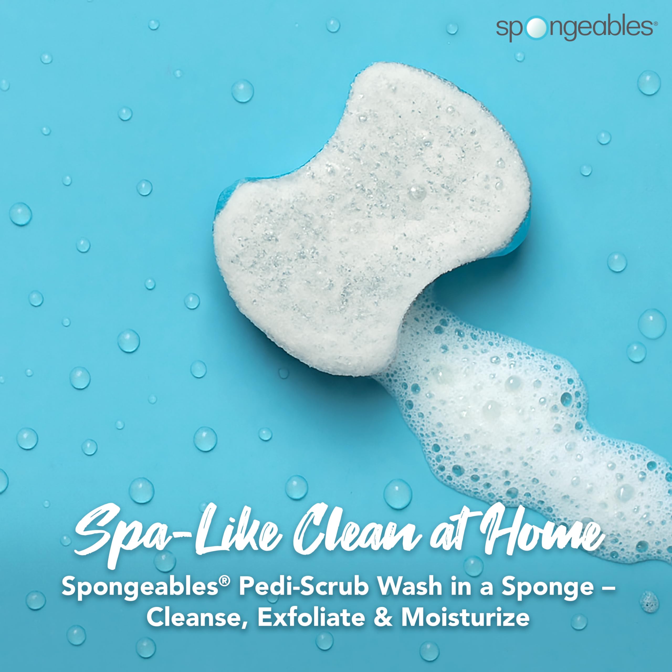 Close-up of Spongeables textured side highlighting exfoliating surface for rough skin
