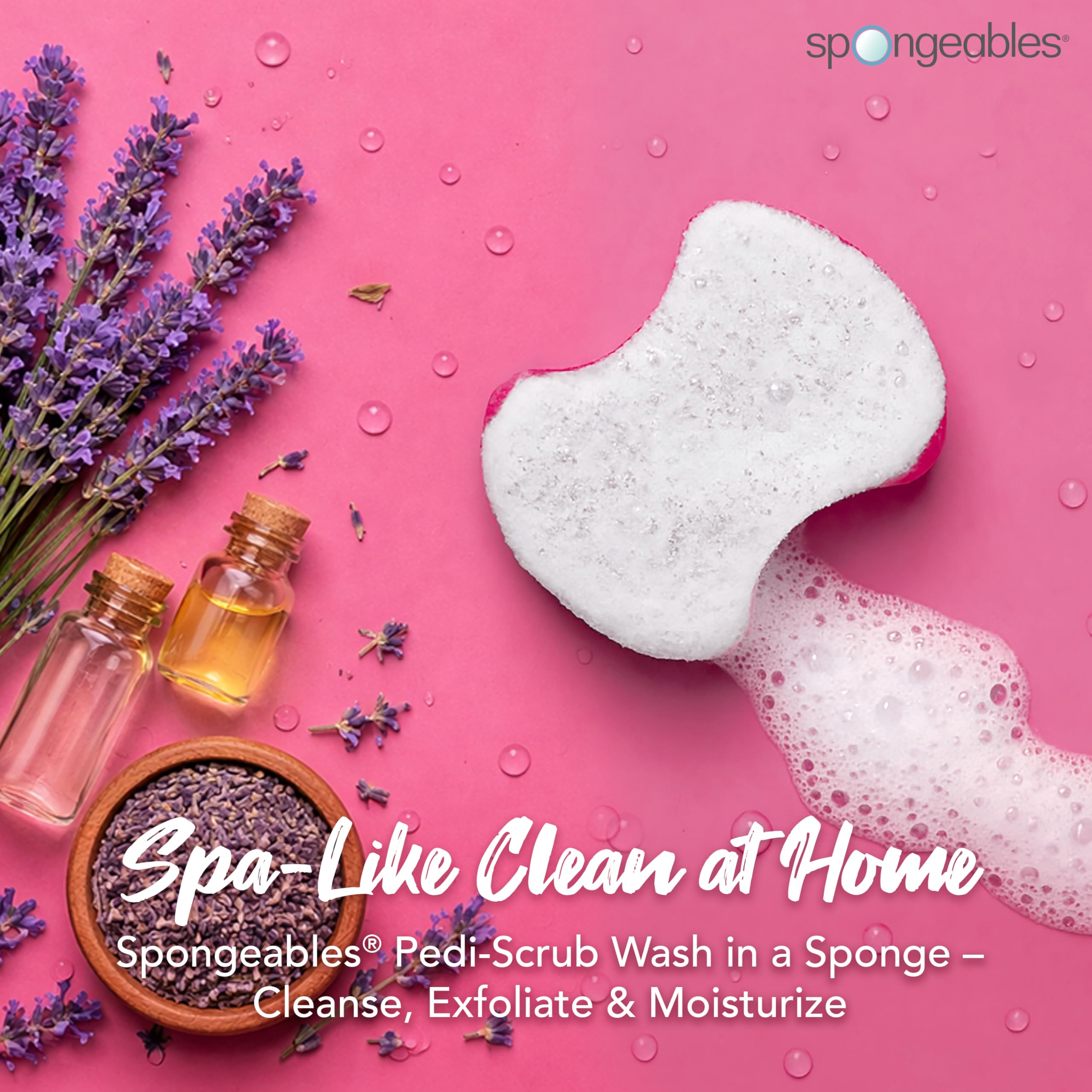 Spongeables textured side close-up highlighting exfoliation benefit
