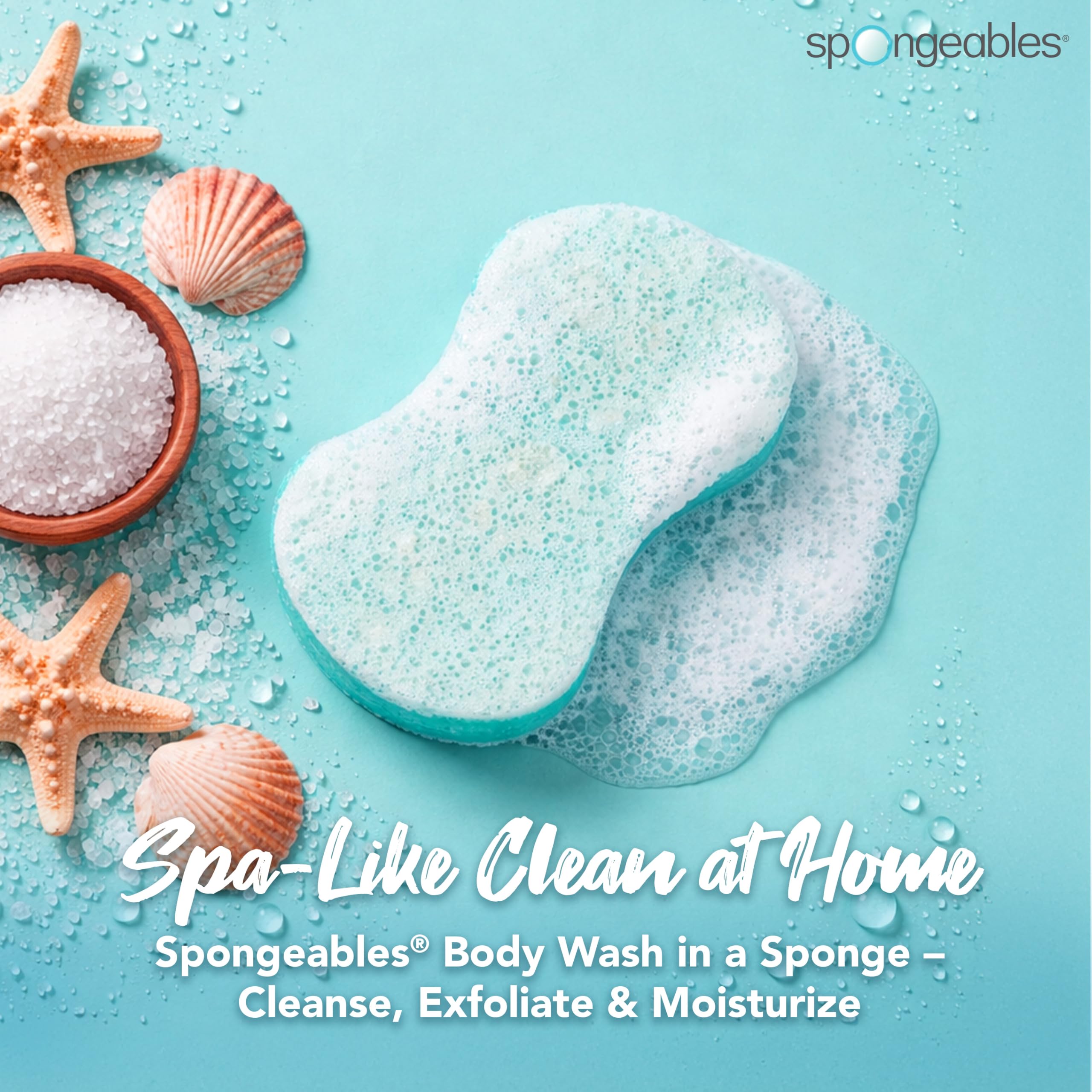Spongeables close-up of sponge texture highlighting exfoliating surface for smooth skin