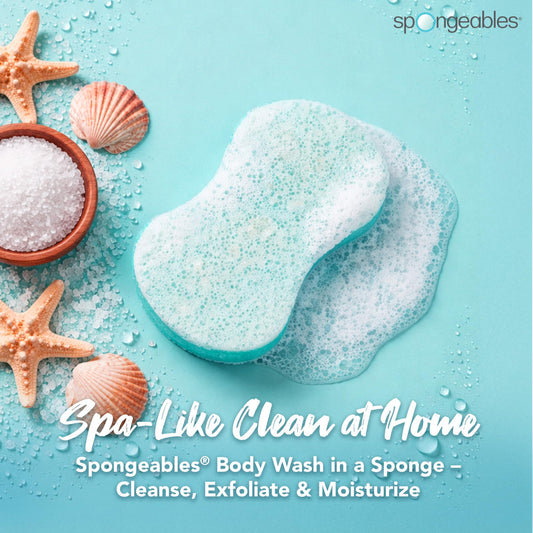 Spongeables close-up of sponge texture highlighting exfoliating surface for smooth skin