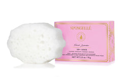 SPONGELLÉ front packaging showing pedi buffer and lavender scent, convenient travel-friendly benefit