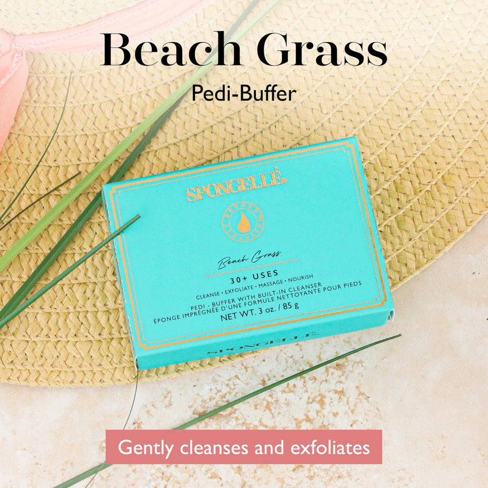 SPONGELLÉ texture close-up highlighting exfoliating surface for smoother skin