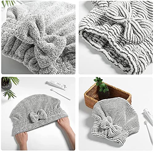 SportMore cap wrapped on wet hair, hands-free drying for comfort