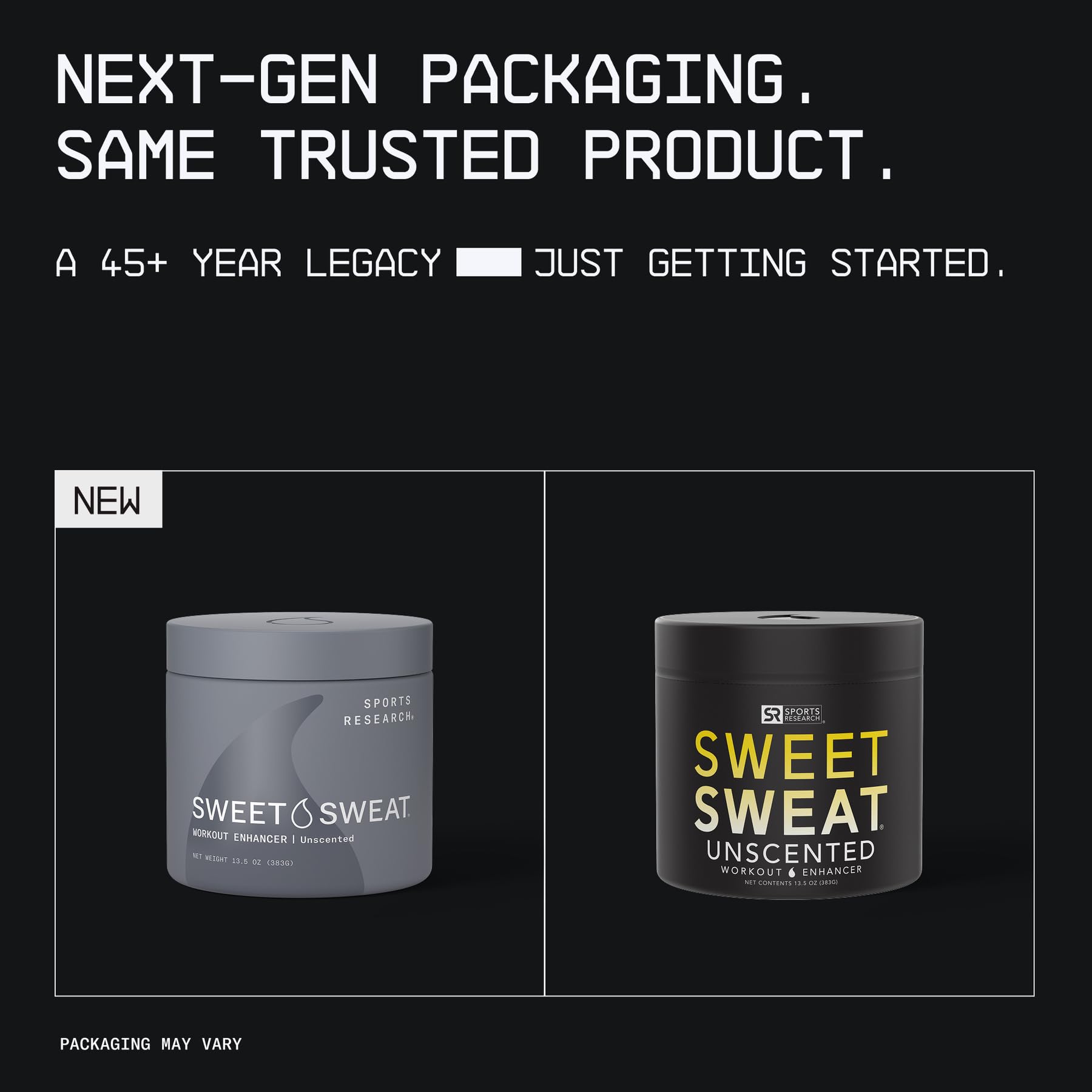 Sports Research Sweet Sweat open jar showing gel texture and easy scooping benefit