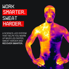 Sports Research gel paired with waist trimmer showing enhanced visual sweat benefit