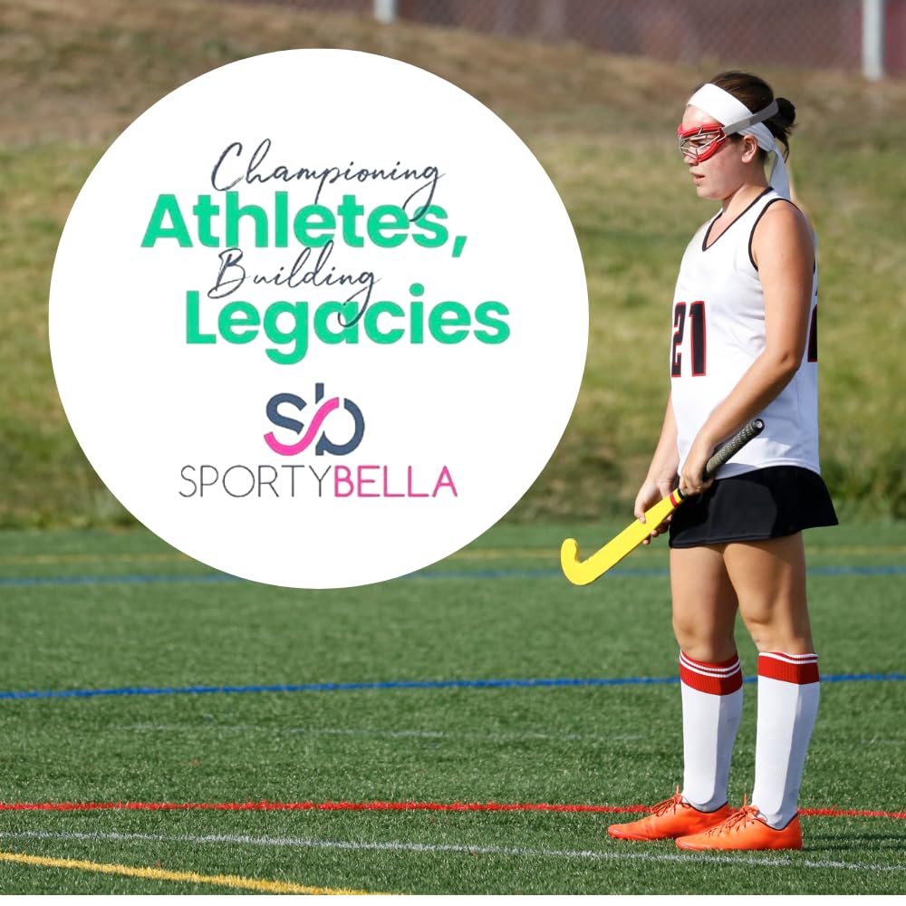 SPORTYBELLA ponytail secured with hair tie, demonstrating strong hold during play